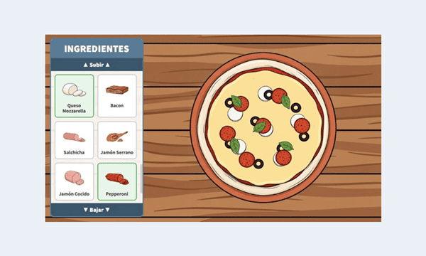 Pizza Maker: Spanish Food Vocabulary Game
